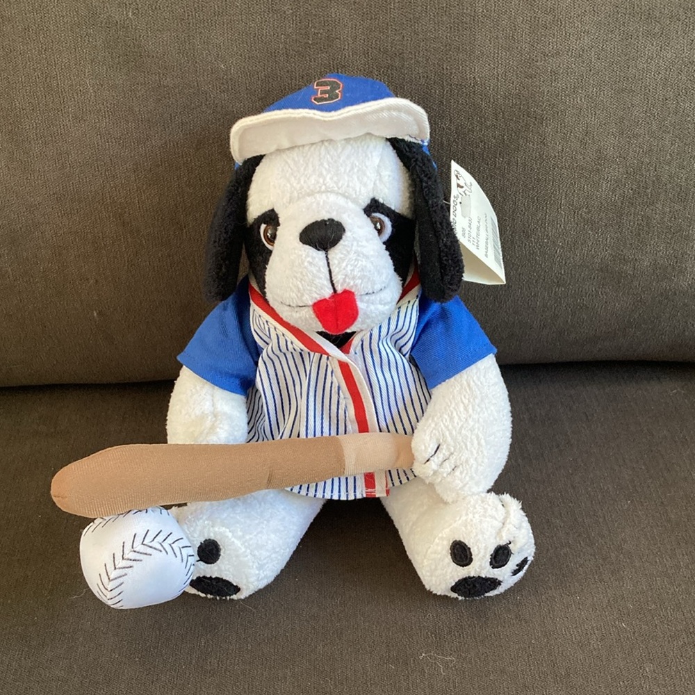 Vintage Big Dogs Brand Plush Dog - Baseball Player